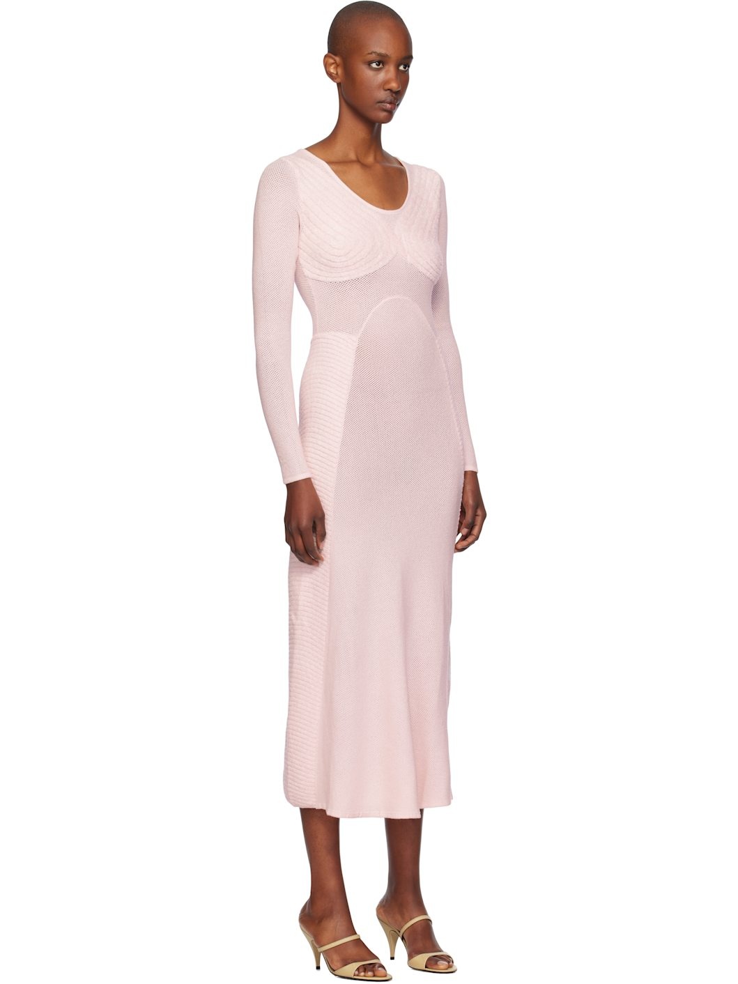 Pink Sweetheart Long Sleeve Maxi Dress - 2