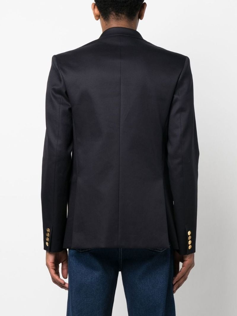 double-breasted cotton blazer - 4