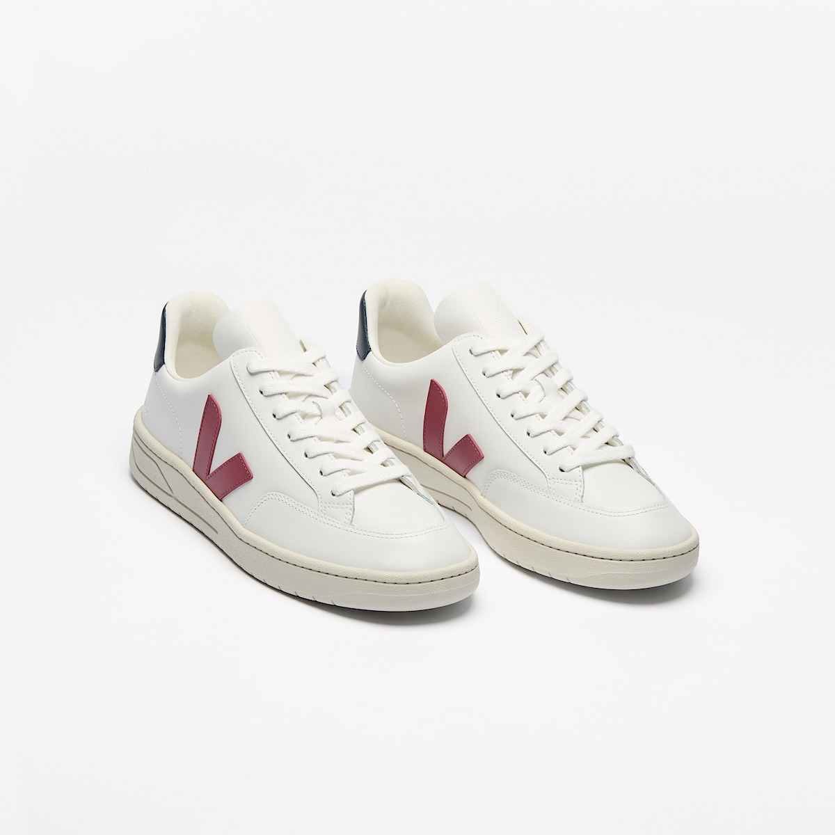 V-12 LEATHER WHITE MARSALA NAUTICO - 2