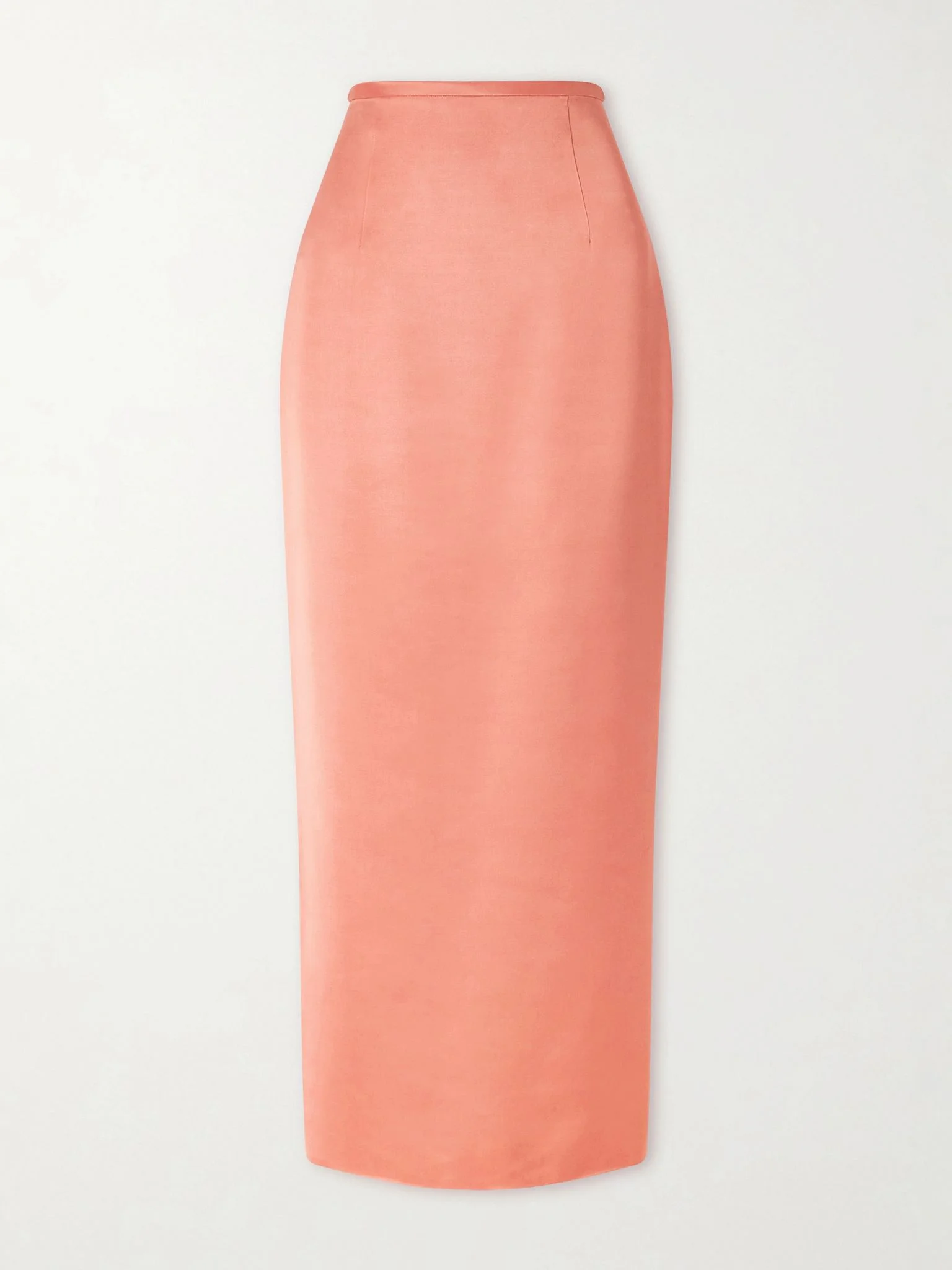 Winton satin midi skirt Coral - 1