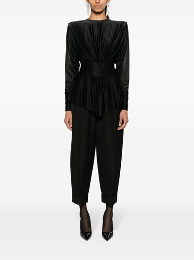 ALEXANDRE VAUTHIER gathered satin blouse outlook