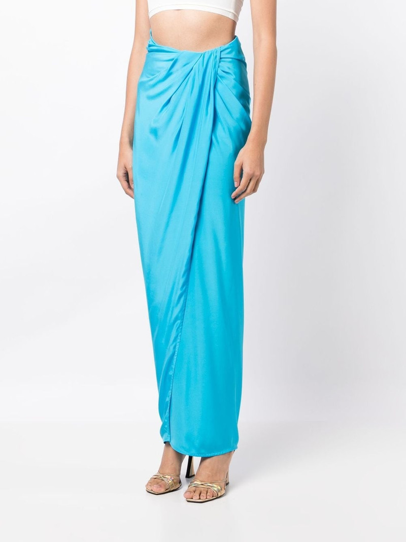Paita draped silk maxi skirt 3