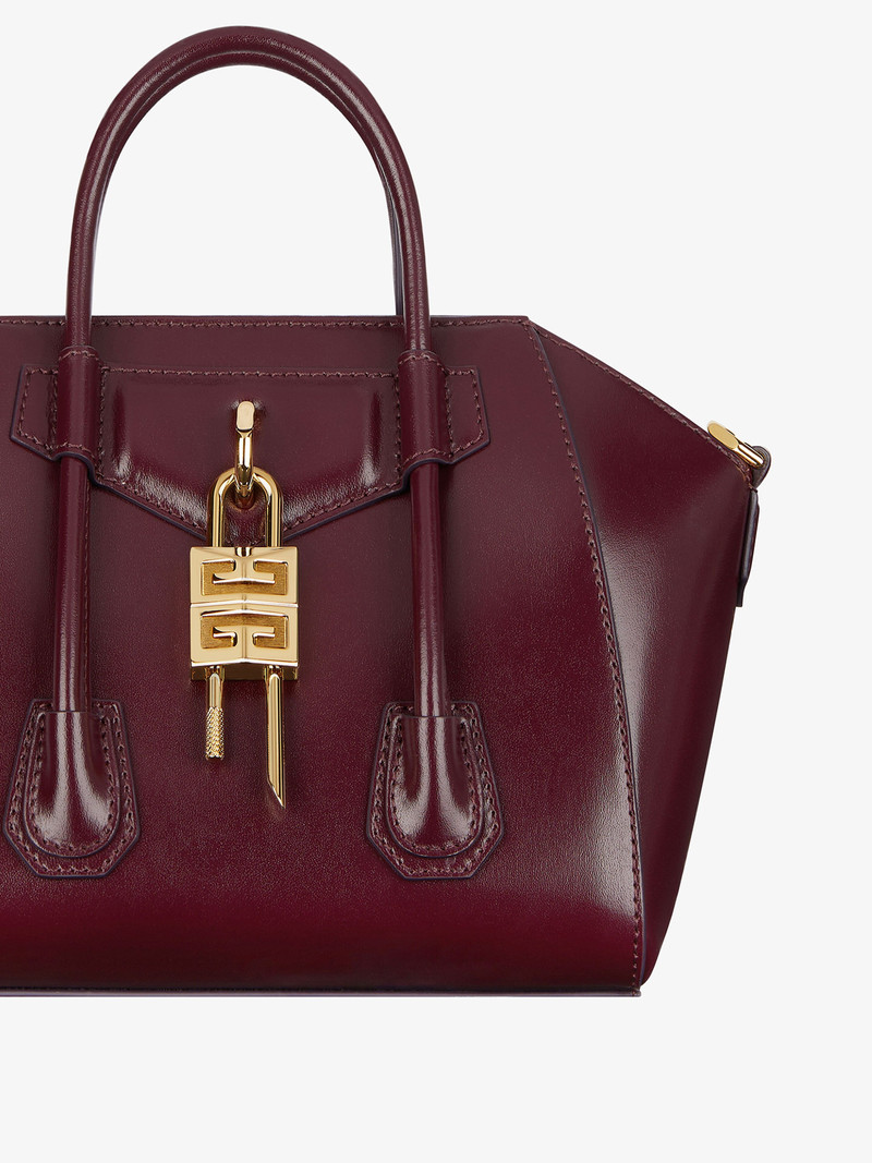 MINI ANTIGONA LOCK BAG IN BOX LEATHER 6