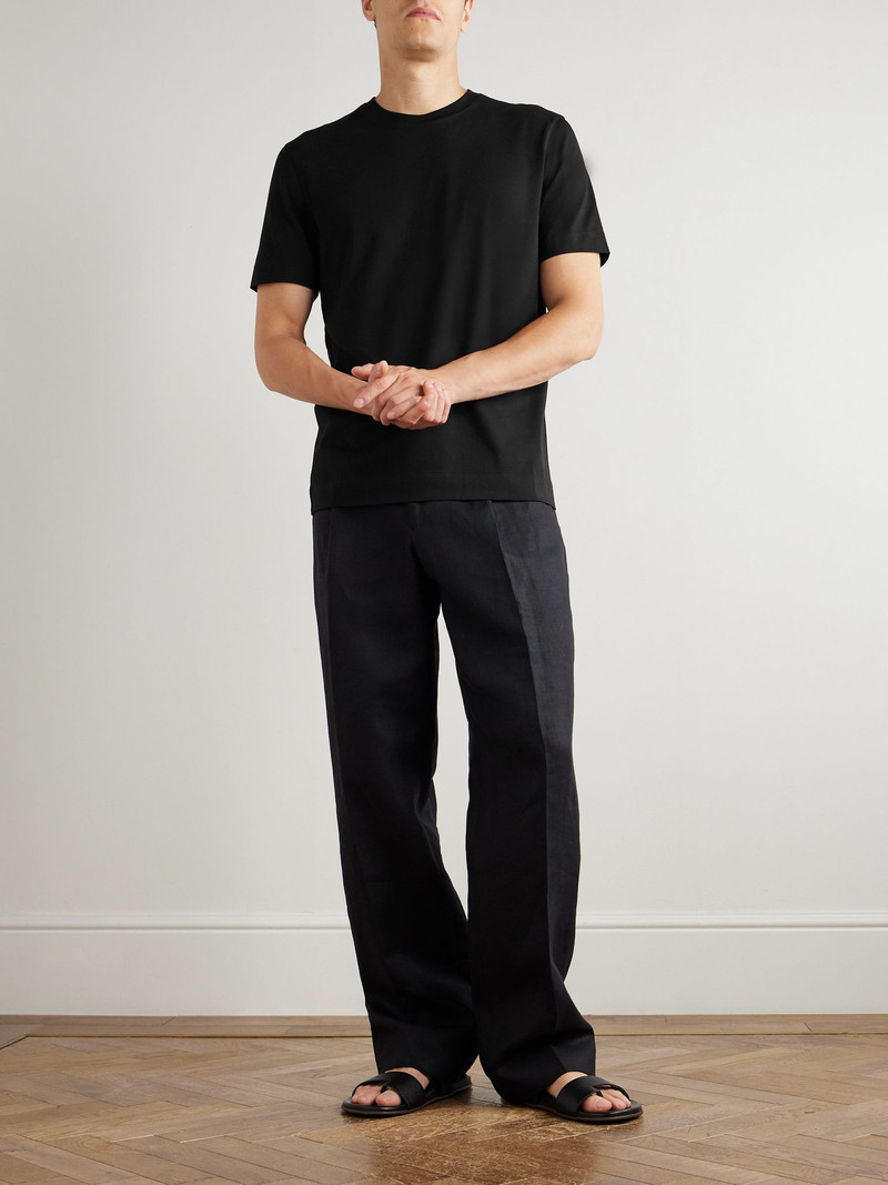 ZEGNA Cotton-Jersey T-Shirt Black outlook