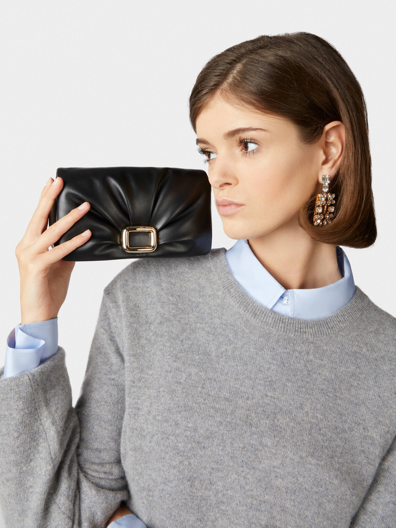 Viv' Choc Phone Holder in Leather 5