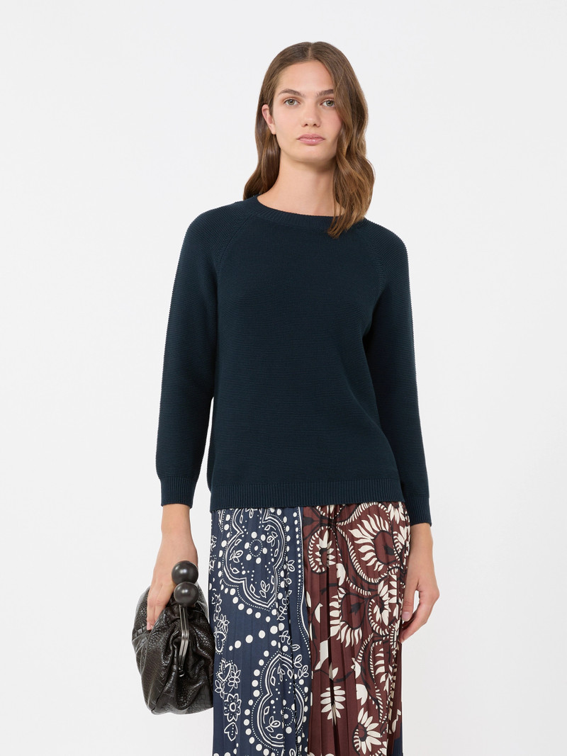 AERE Cotton sweater - NAVY 5