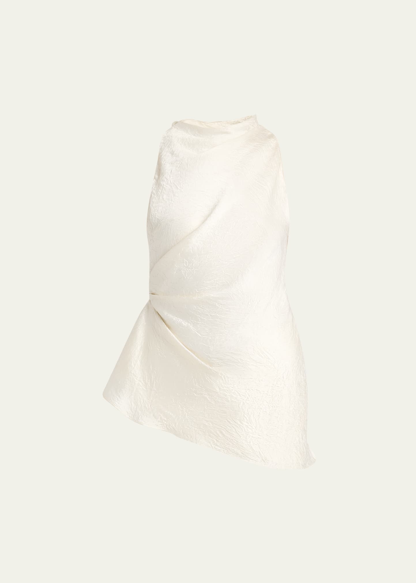 【送料&関税込】Alexander McQueen Asymmetric Round Neck Top Alexander McQueen Asymmetric Cotton T-shirt | White