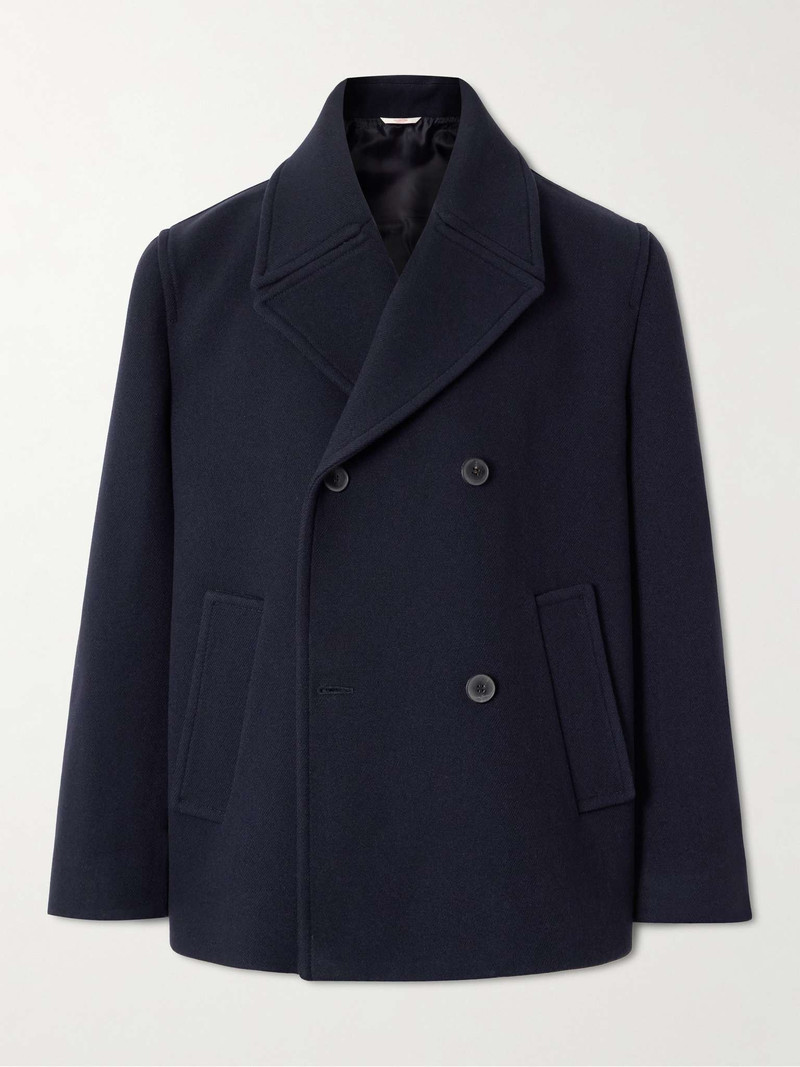 Double-Breasted Wool-Twill Peacoat - 1