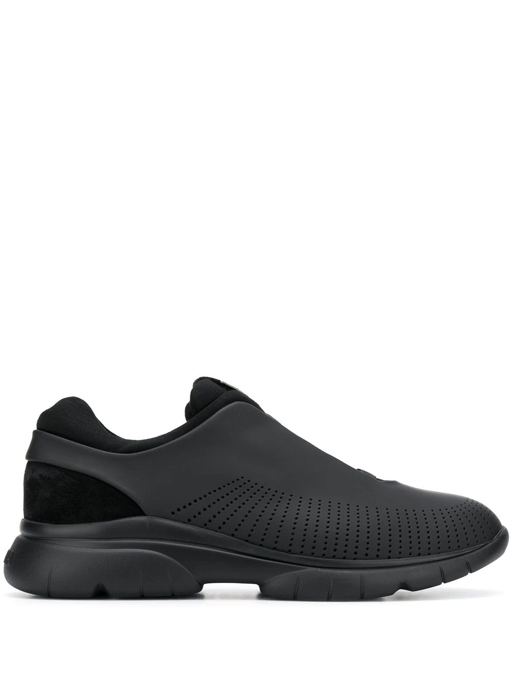 perforated low-top trainers - 1