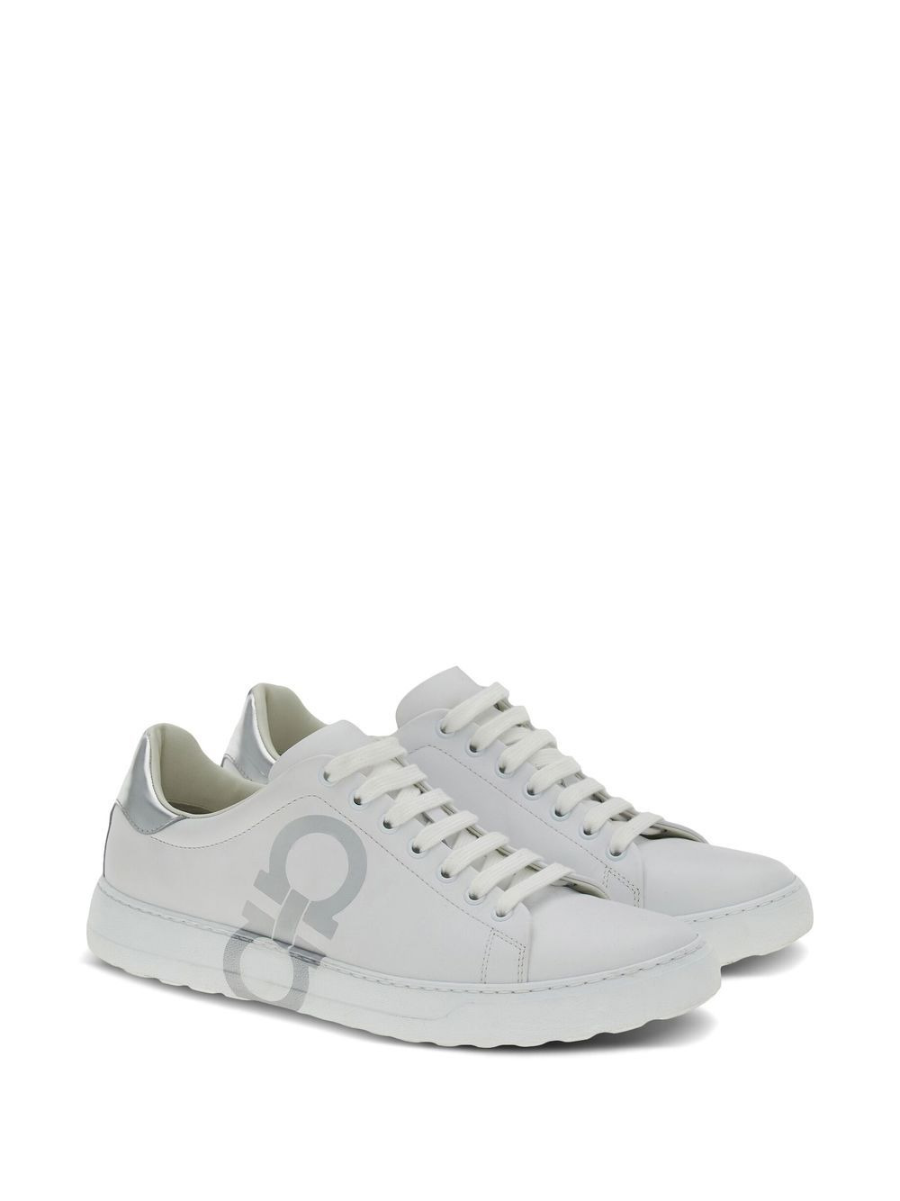 Gancini-print lace-up sneakers - 2