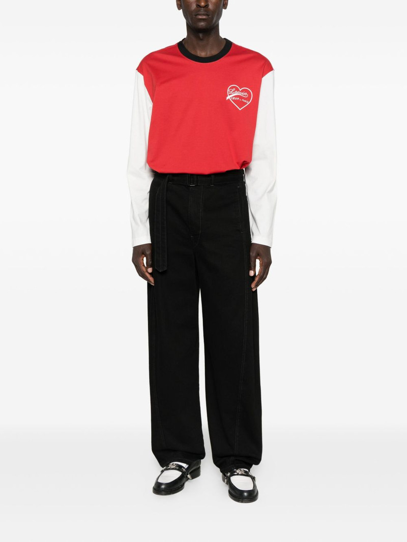 Lanvin heart-logo long-sleeve T-shirt outlook