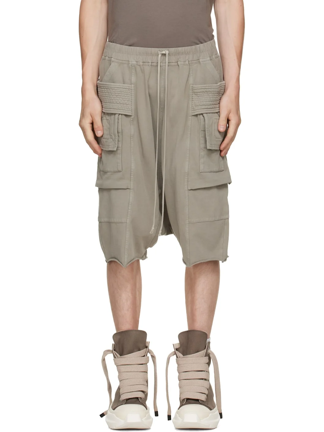 Taupe Tower Creatch Cargo Pods Shorts - 1