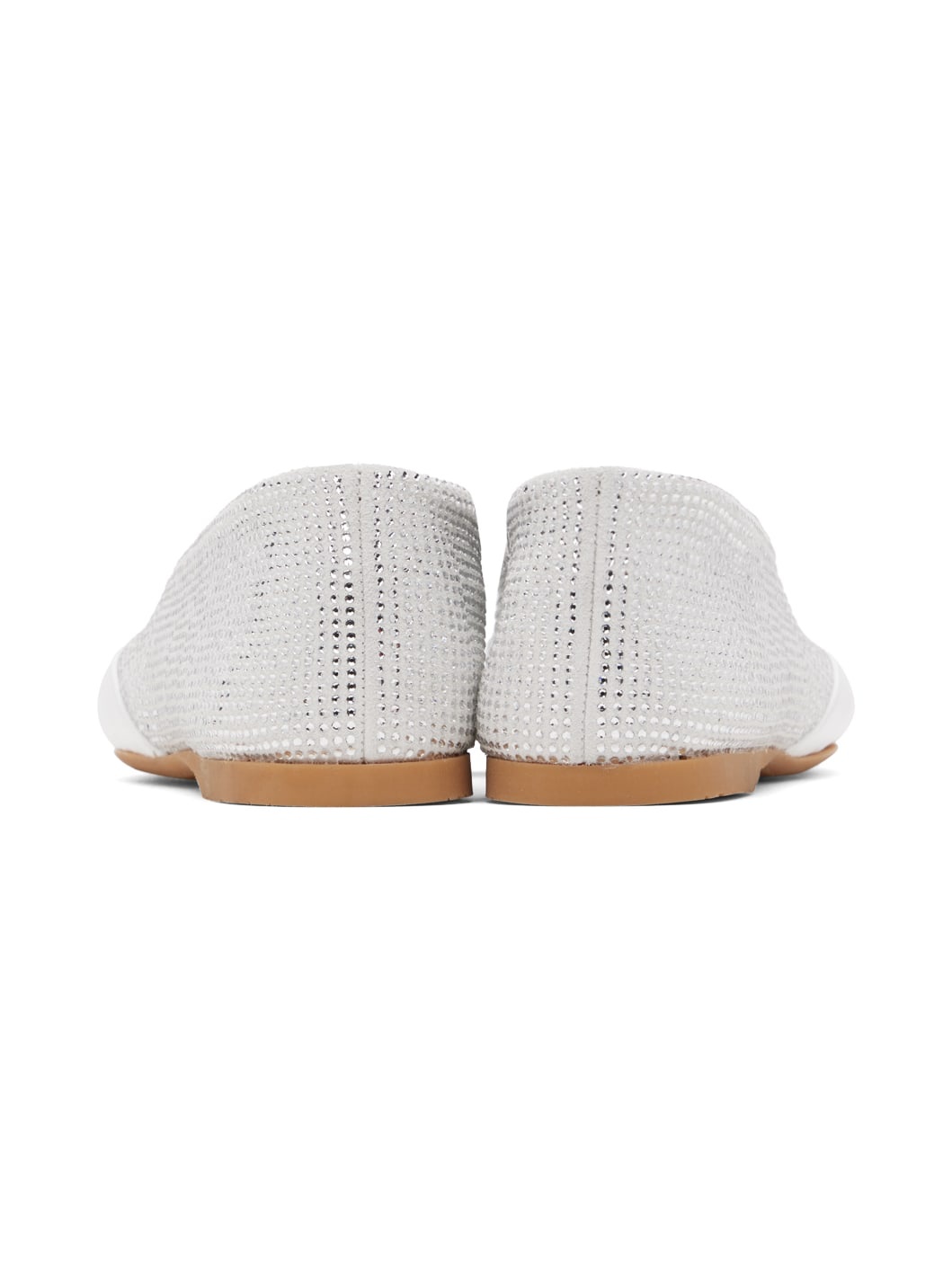 White Crystal Ballerina Flats - 2