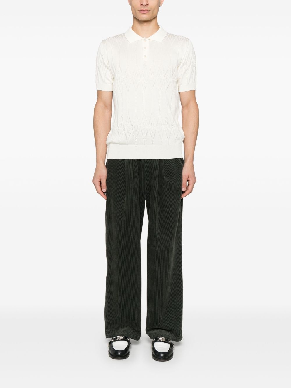 argyle intarsia-knit polo shirt - 2