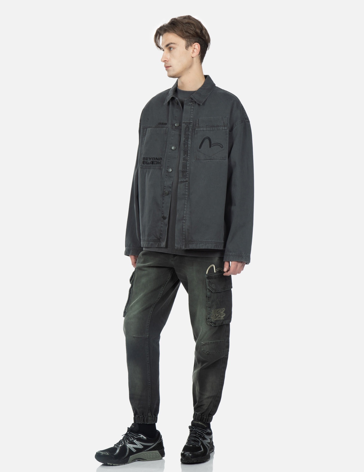 Logo Embroidery Garment Washed Shirt Jacket - 3