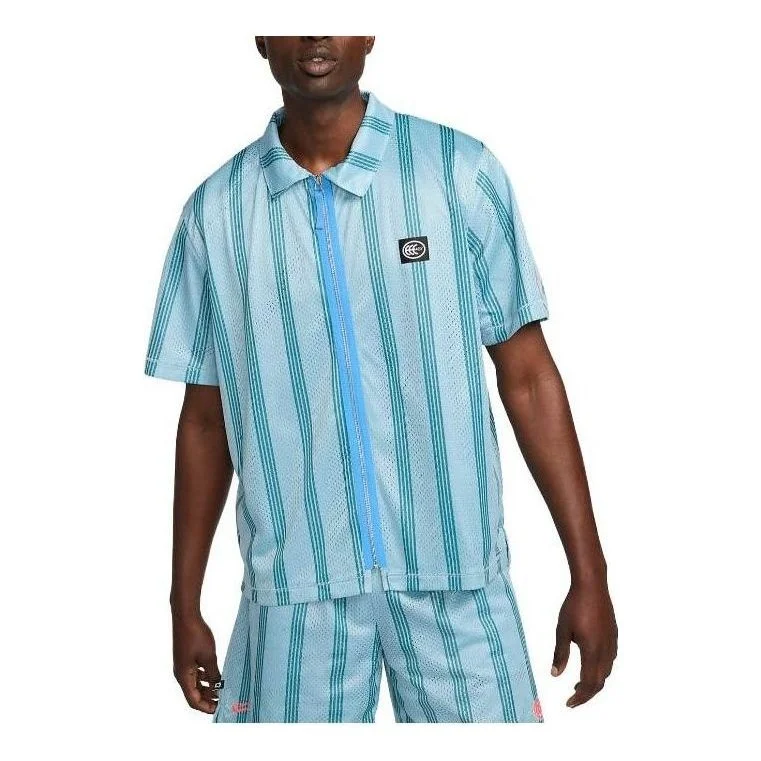 Nike Kevin Durant Full-Zip Short-Sleeve Basketball Top 'Sky Blue' DX0342-442 - 1