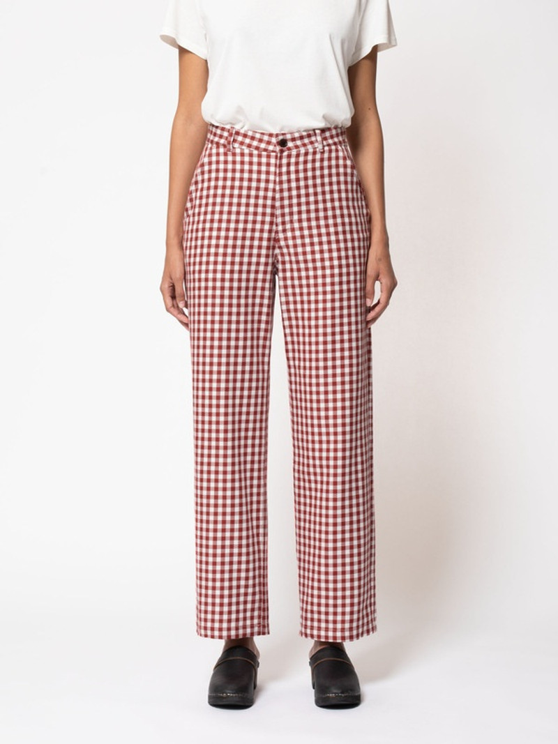 Willa Pants Checked Red/White 1
