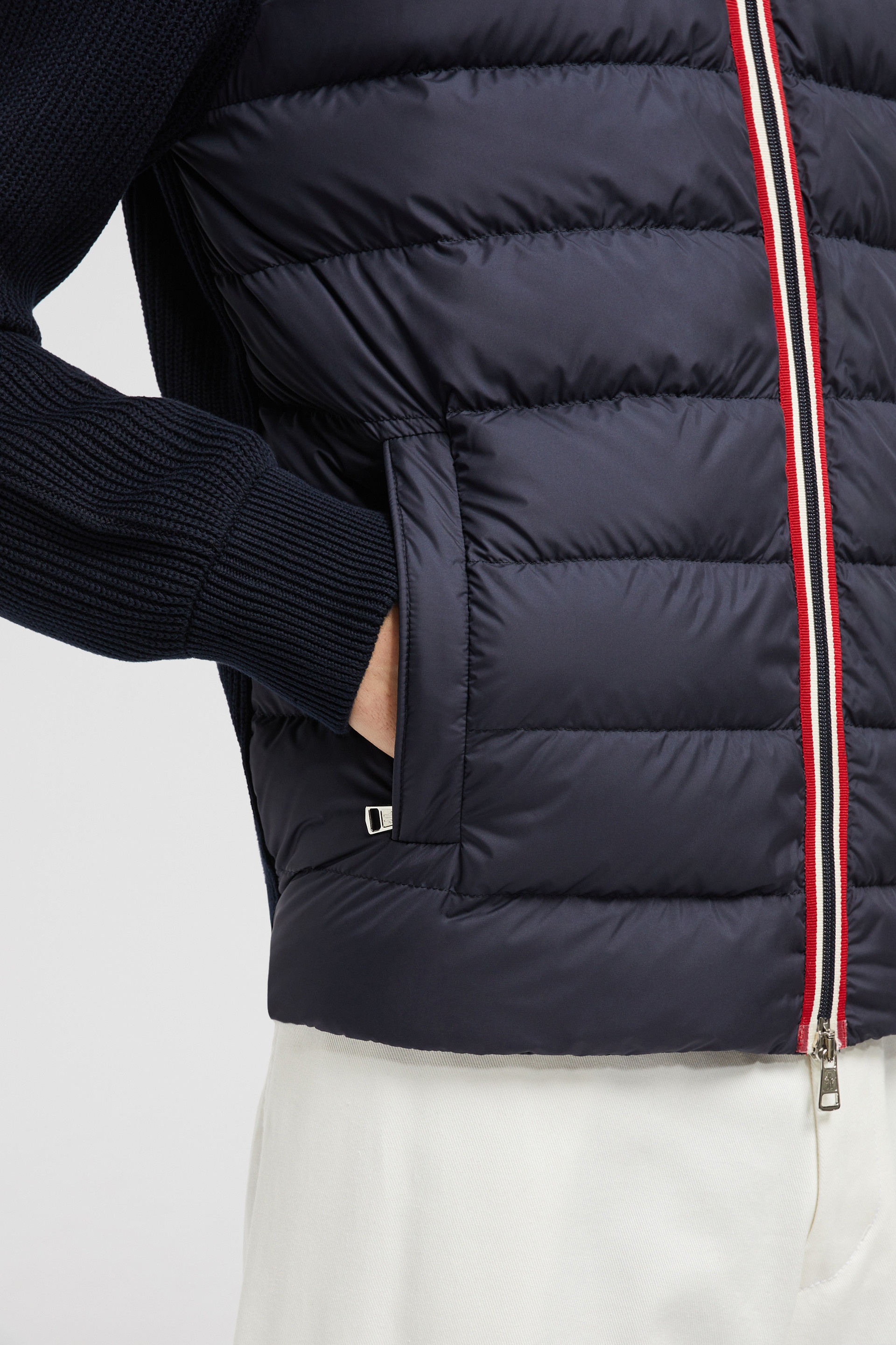 Padded Cotton Zip-Up Cardigan - 6