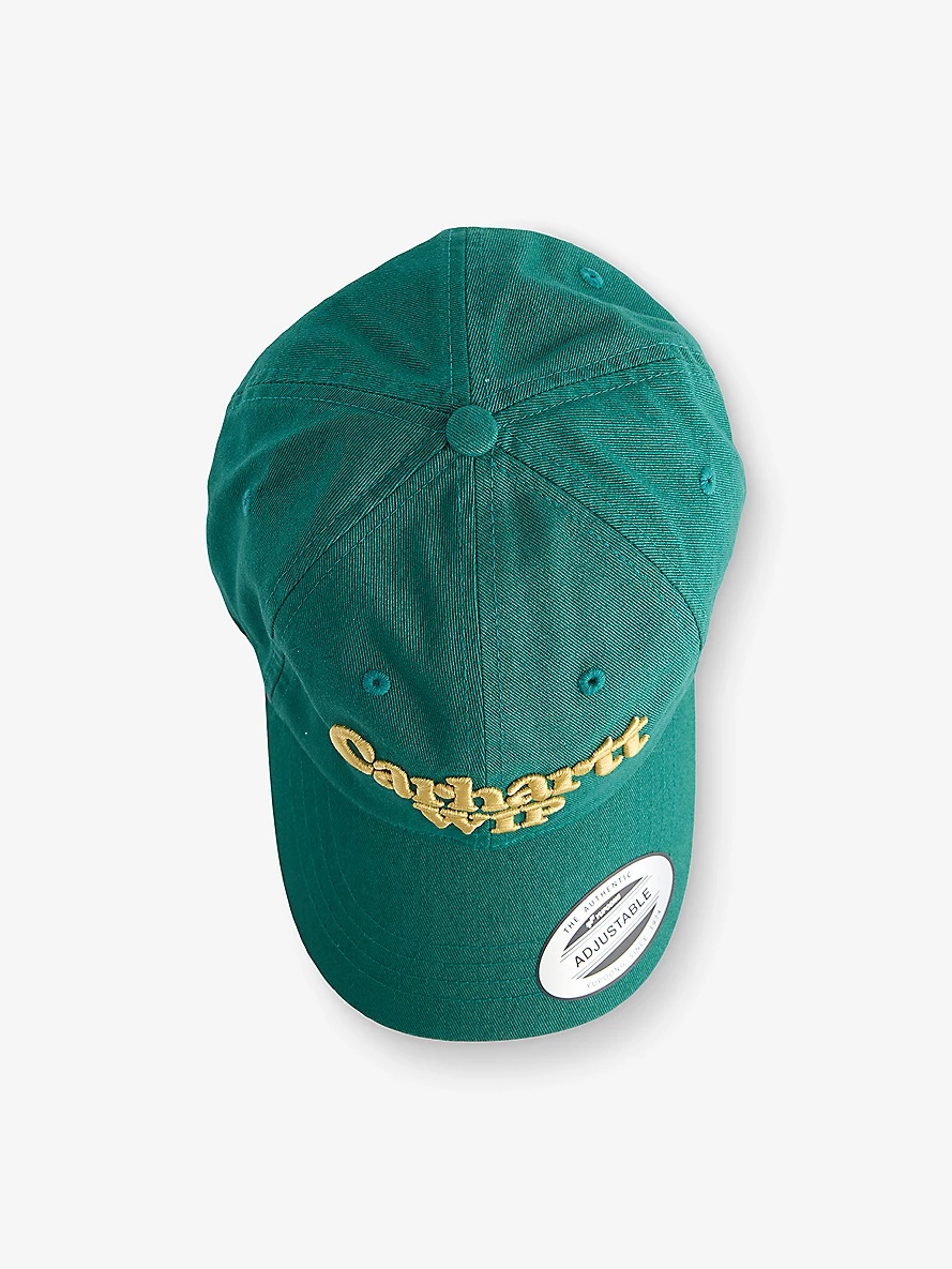 Script Embroidered Cotton Baseball Cap - 4