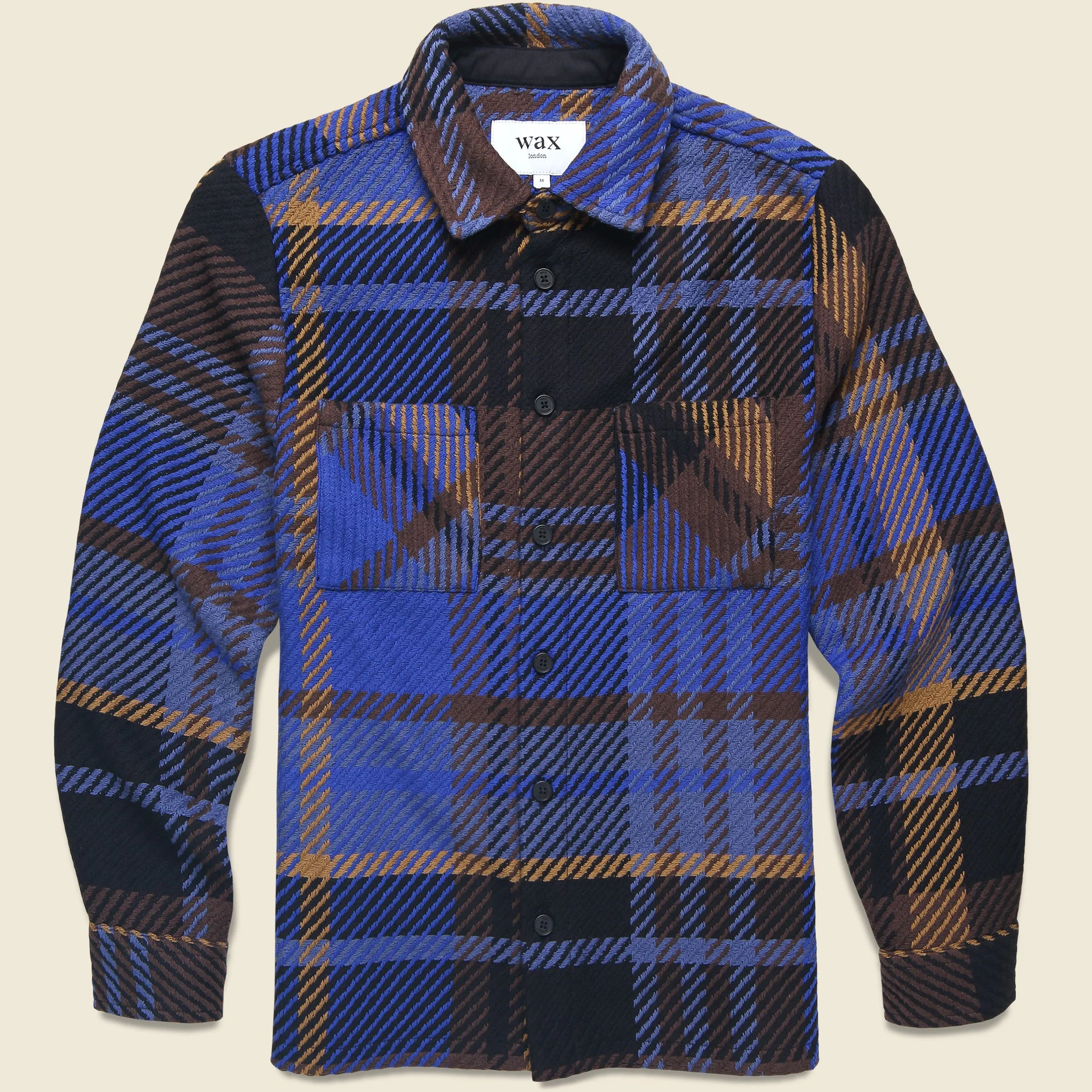 Whiting Overshirt - Bold Check Blue/Brown - 1