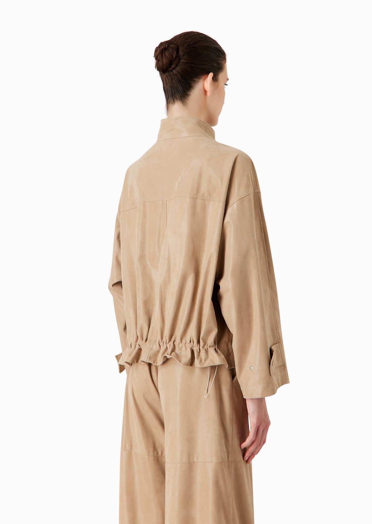 Goatskin suede blouson with pockets - 3