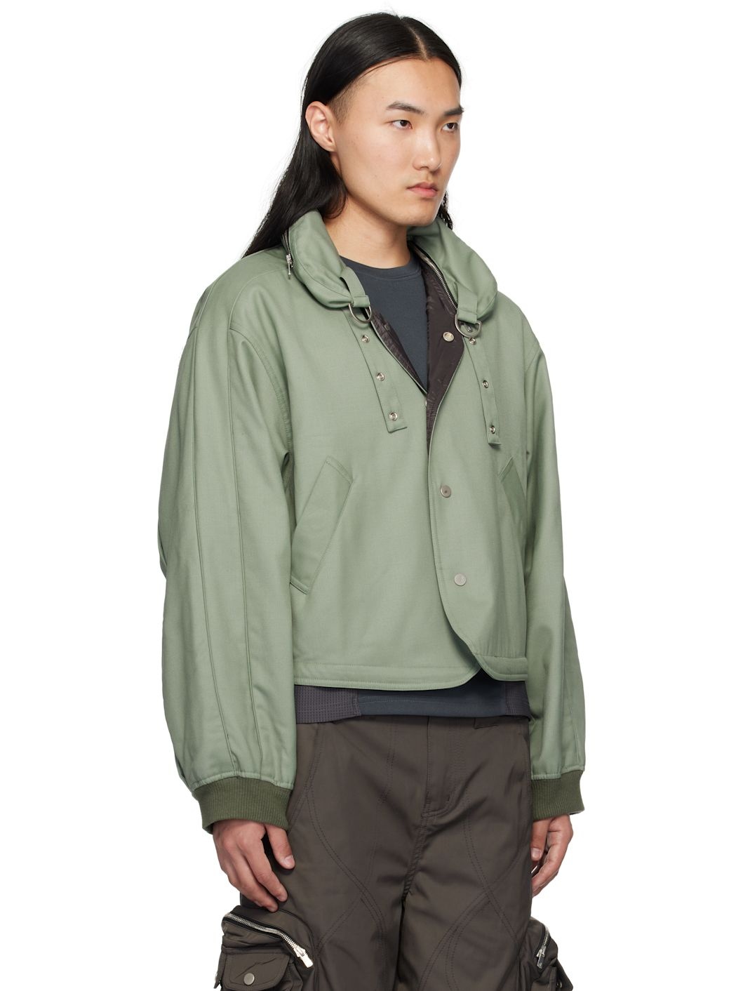 Khaki Reia Hooded Parachute Jacket - 2