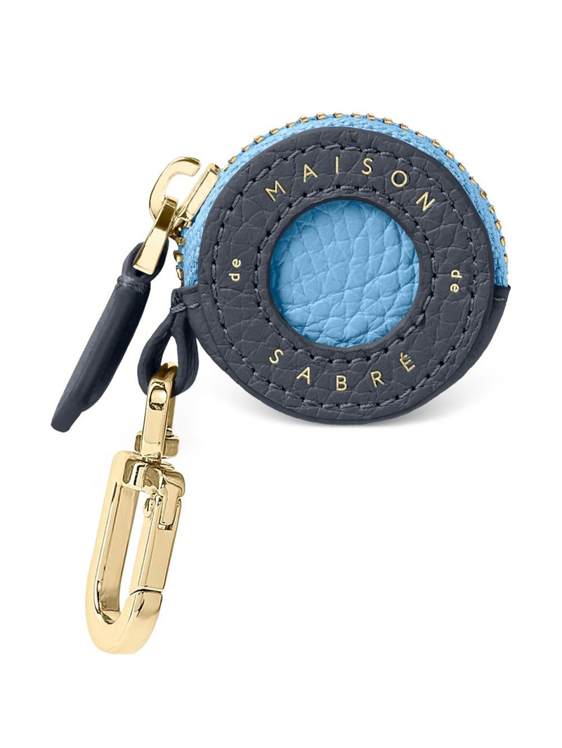 embossed leather airtag charm 1