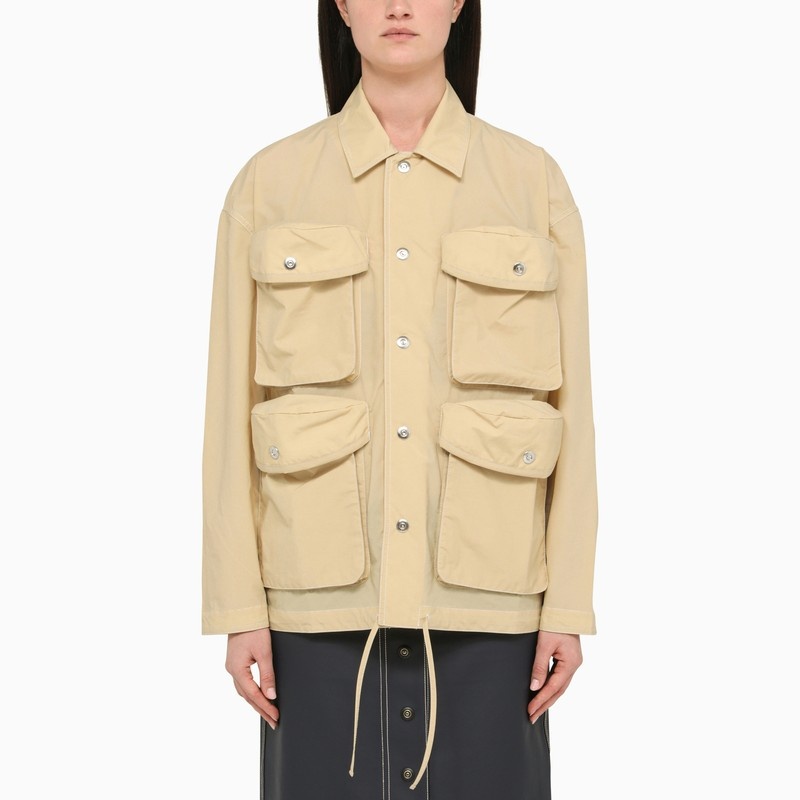 Multi-pocket beige jacket - 1