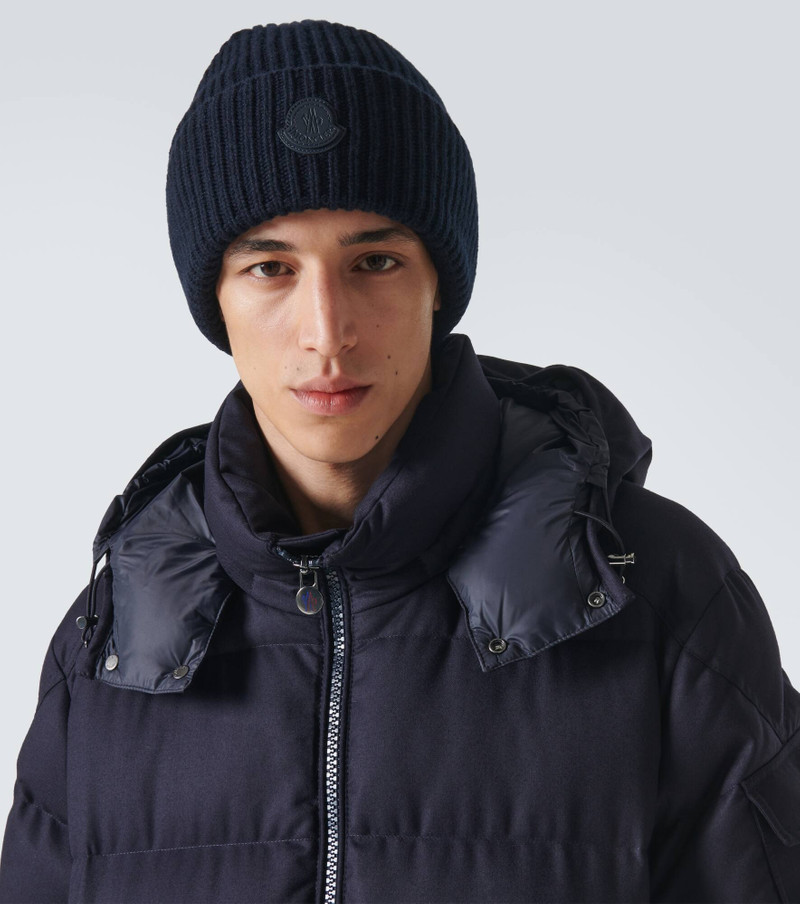 Moncler Leather-trimmed cashmere beanie outlook