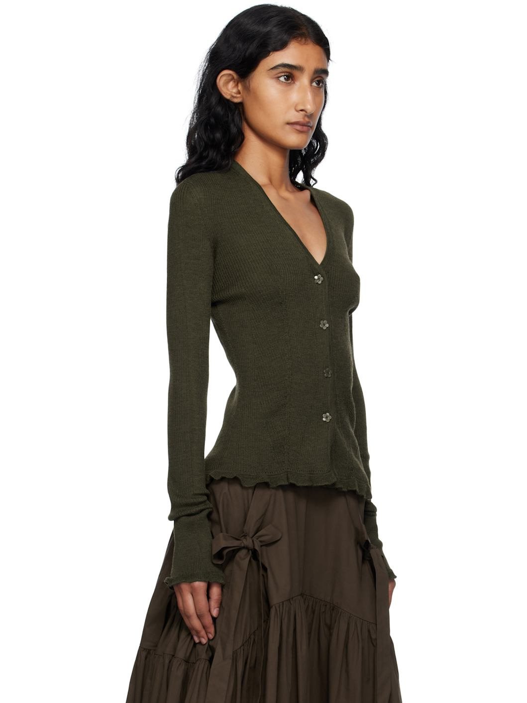 Khaki Bessie Cardigan - 2