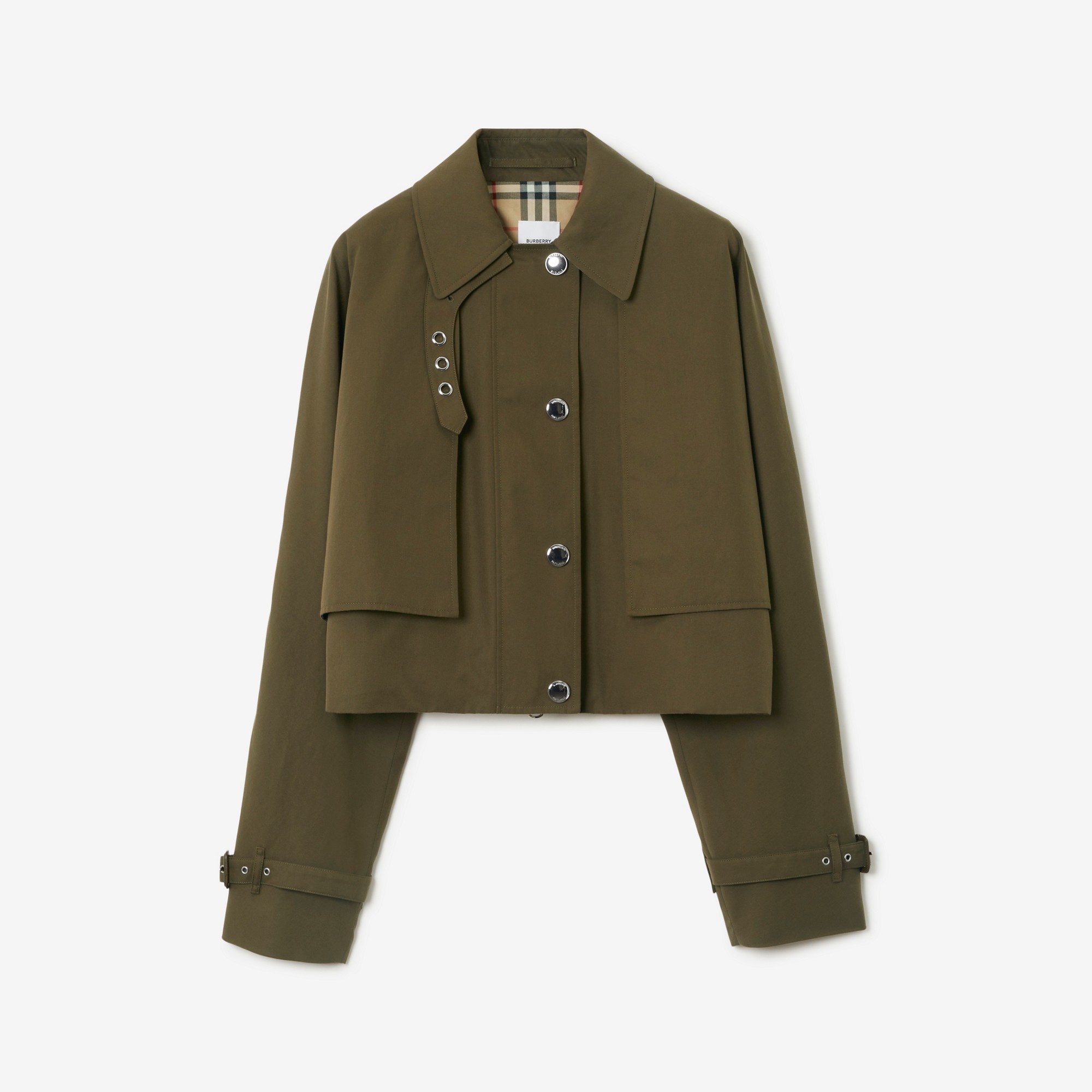 Tropical Gabardine Cropped Jacket - 1