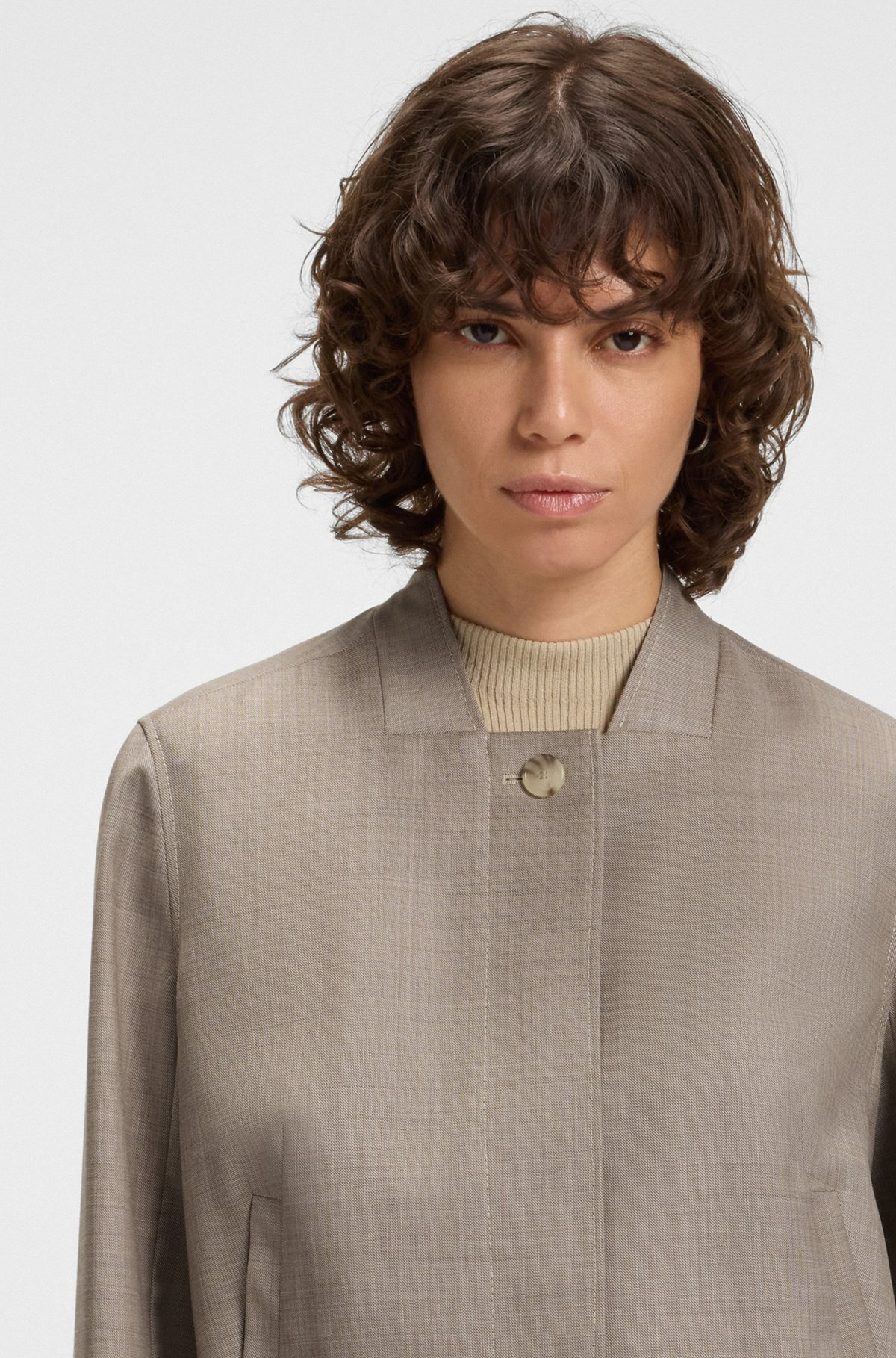 STRETCH-WOOL JACKET WITH SHARKSKIN WEAVE - 5