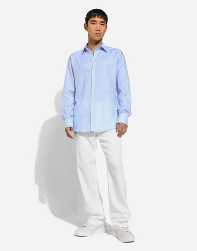 Dolce & Gabbana Cotton and linen Martini-fit shirt outlook