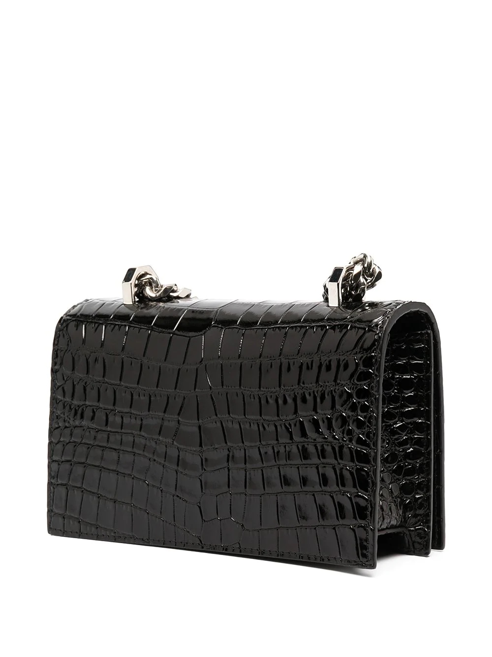 mini Jewelled crocodile-embossed satchel - 3