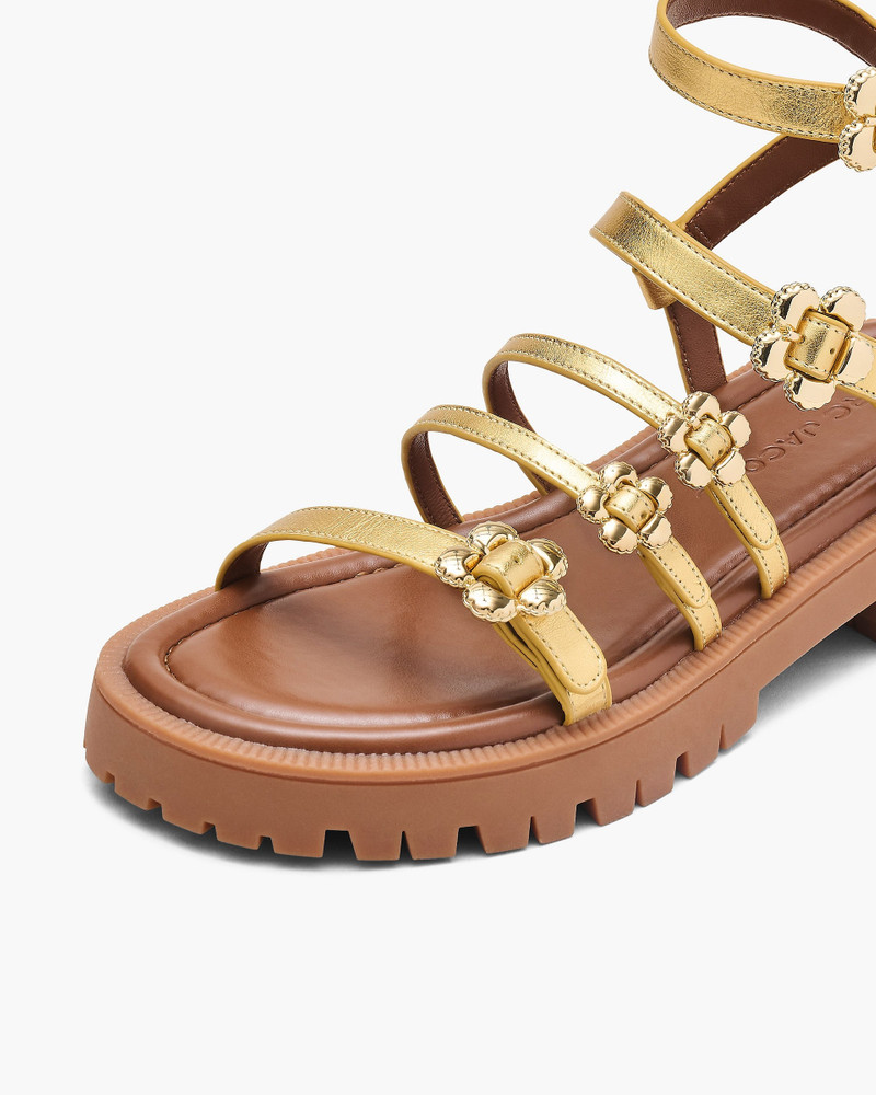 THE METALLIC LEATHER DAISY GLADIATOR SANDAL 6