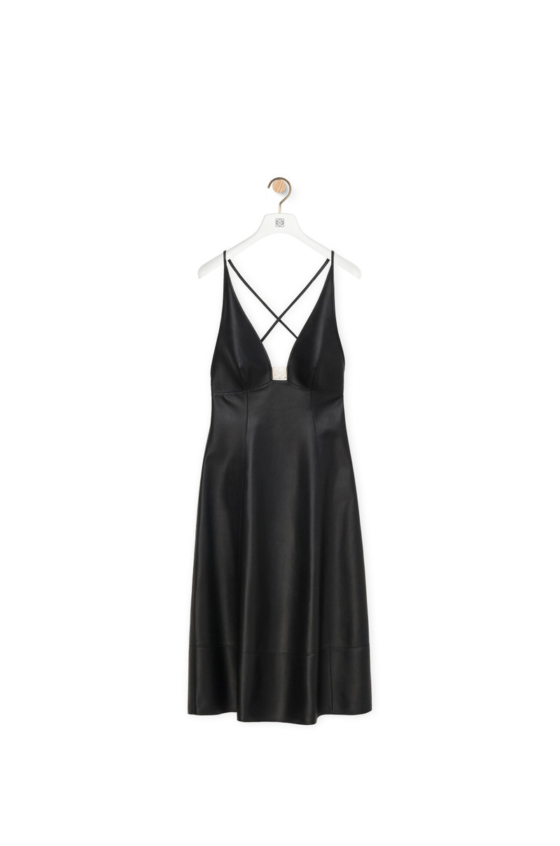 Anagram strappy dress in nappa - 1