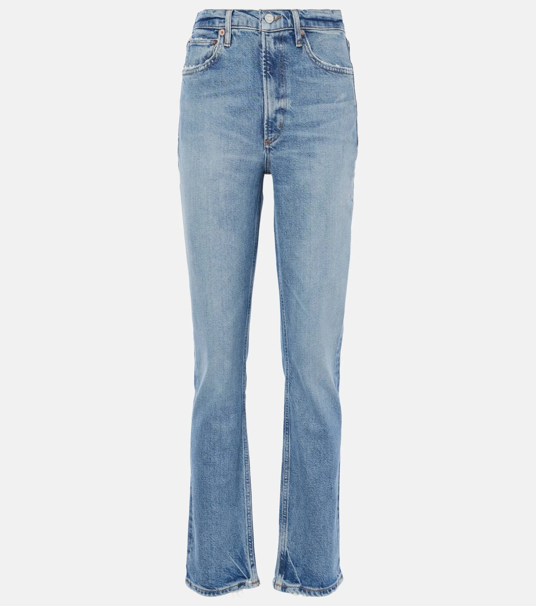 90s' mid-rise cropped straight jeans - 1