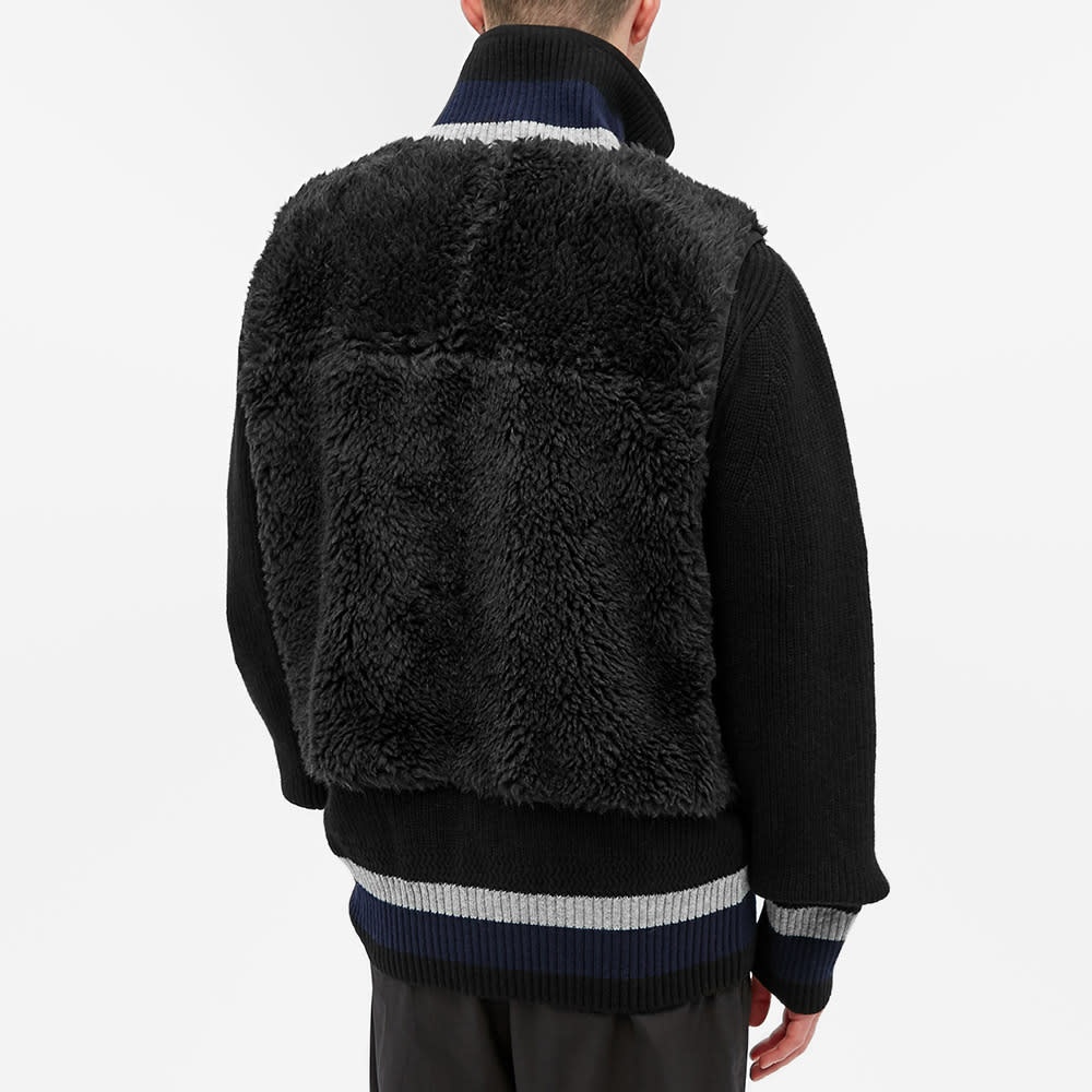 Sacai Faux Shearling Knit Jacket - 5