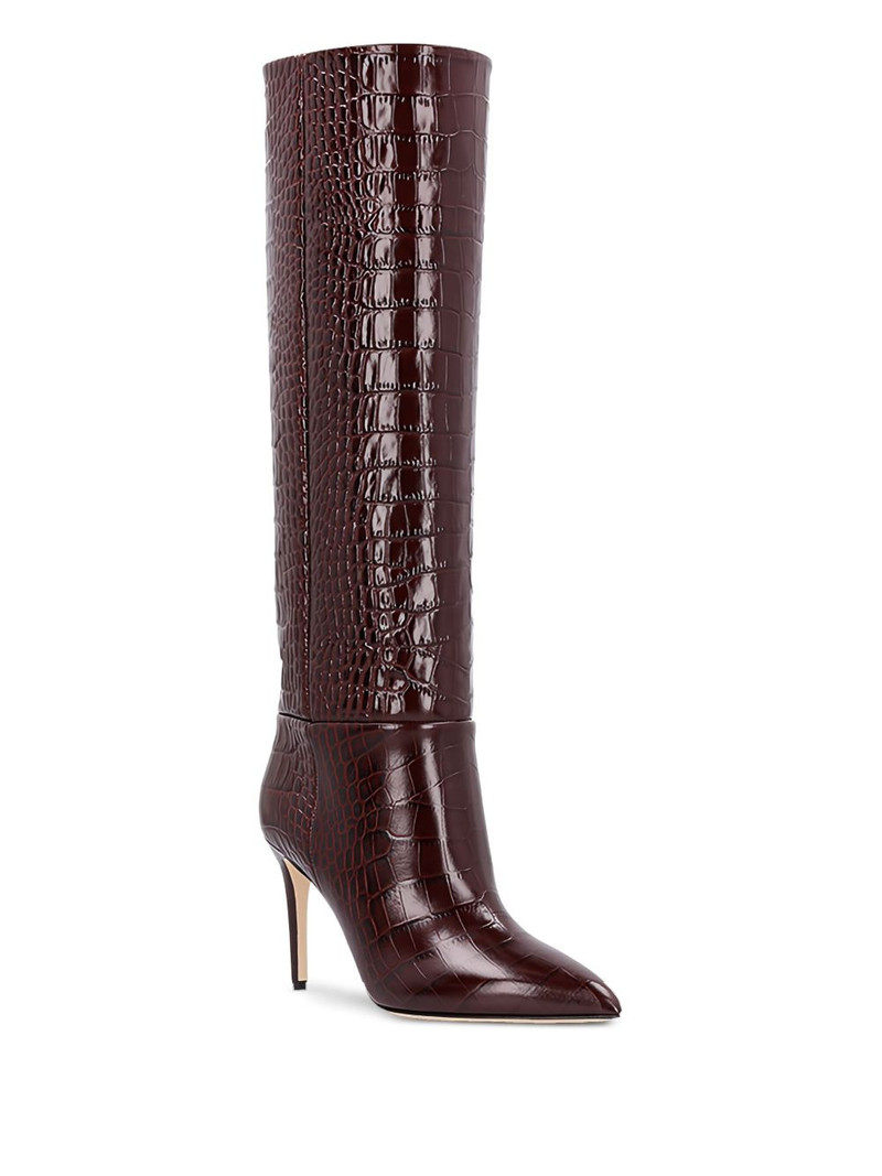PARIS TEXAS 85mm crocodile-embossed boots outlook