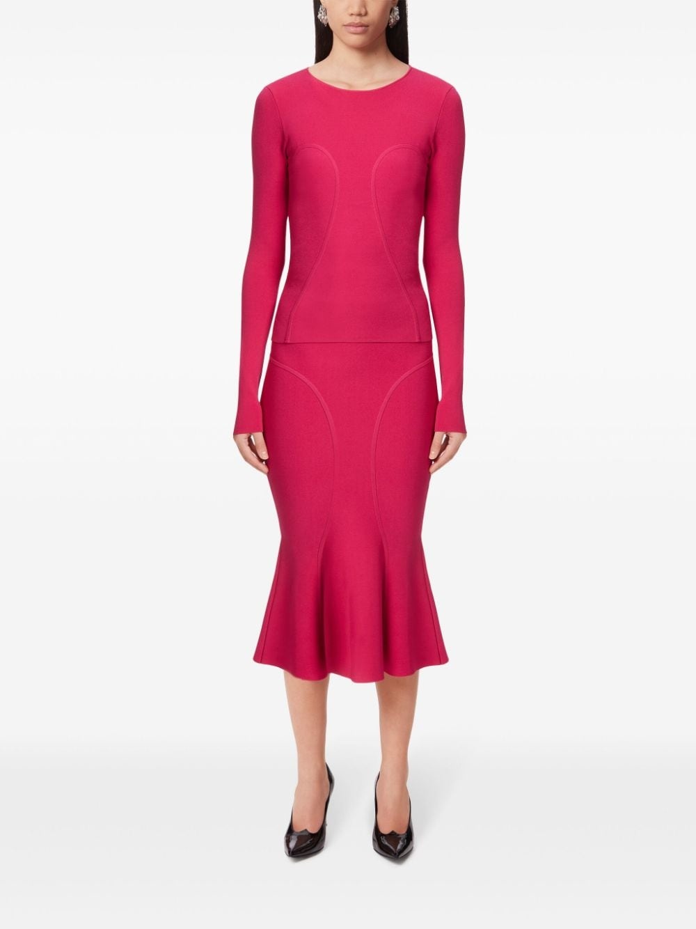 round-neck knitted jumper - 2