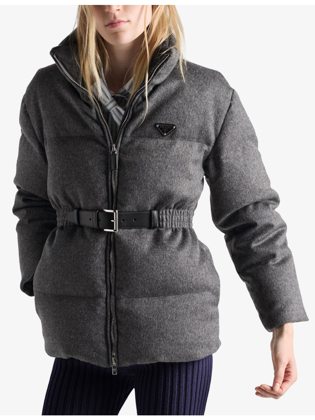 Loden Belted Shell-Down Puffer Jacket - 3
