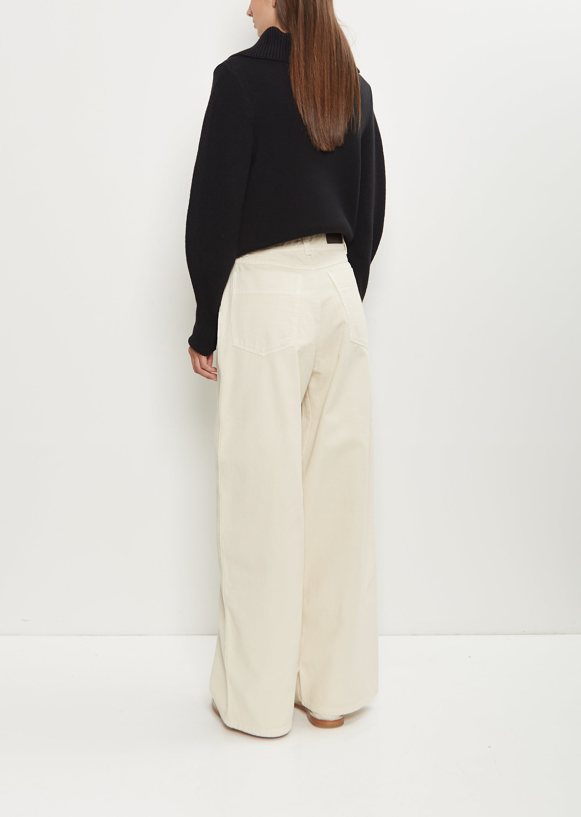 Cotton Denim Large Pants - 3