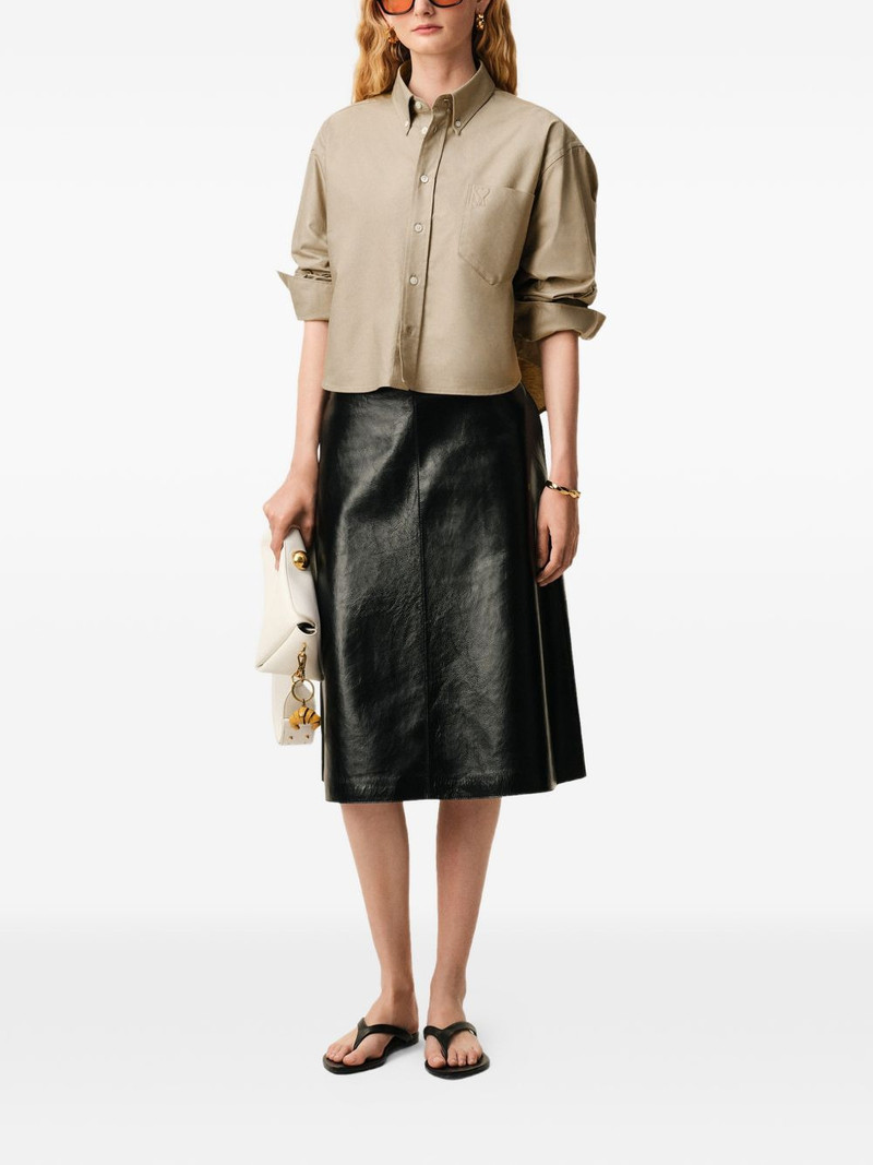 AMI Paris embossed cropped shirt outlook