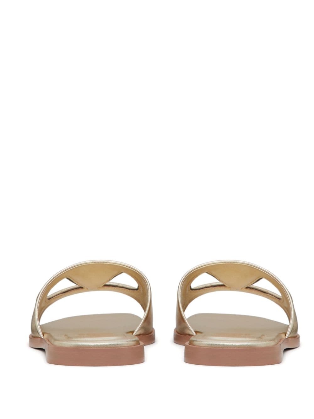 VLogo Signature metallic-effect slides - 3
