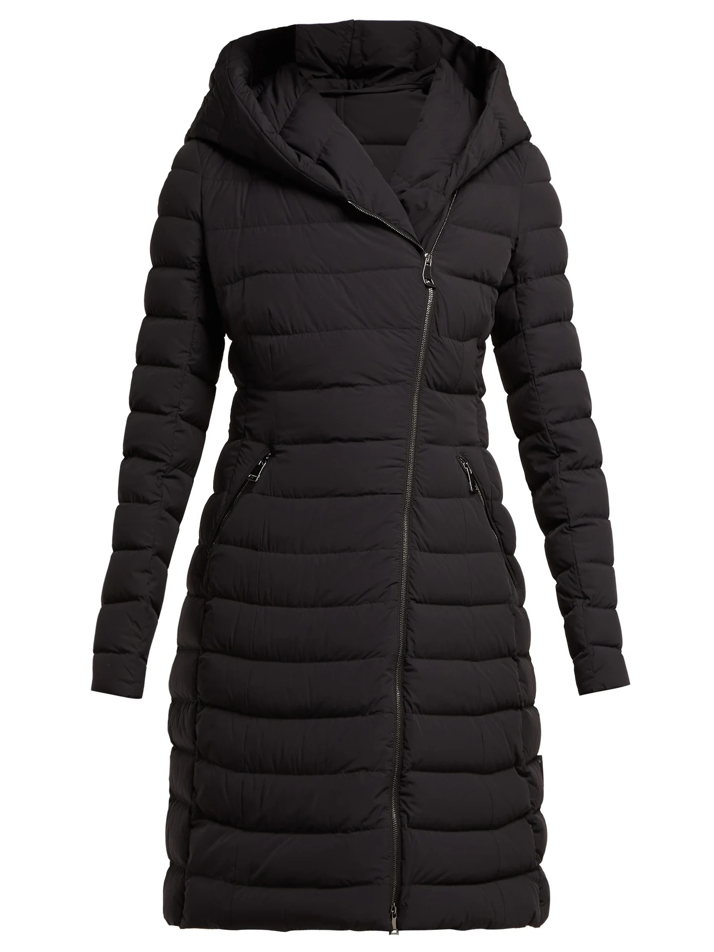 Barge asymmetric-zip quilted down-filled coat - 1