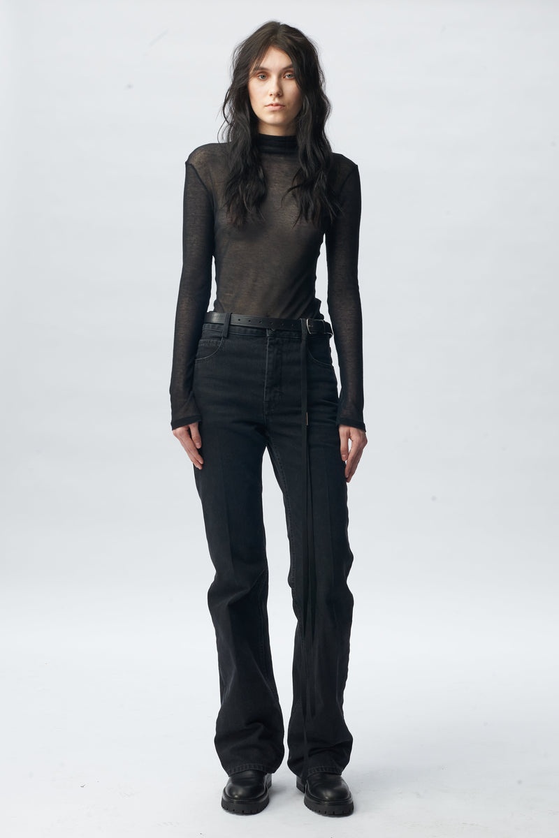 Ona 5-Pockets Slim Fit Flared Trousers - 4