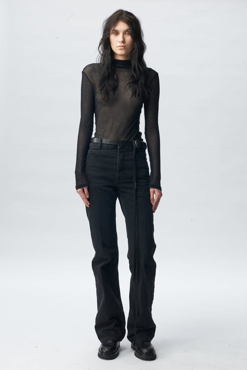 Ona 5-Pockets Slim Fit Flared Trousers 4