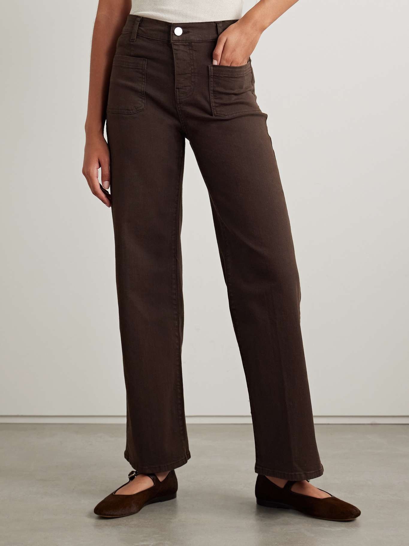 Le Slim Palazzo Bardot high-rise wide-leg jeans - 3