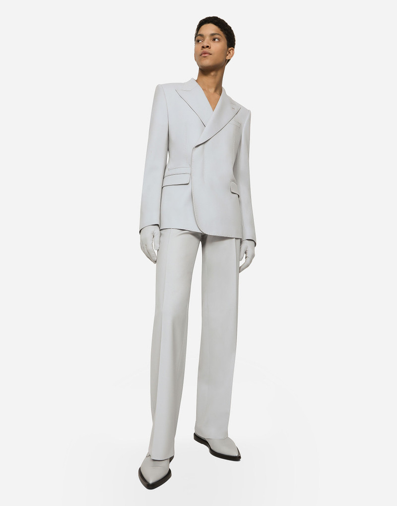 Double-breasted stretch wool Sicilia-fit jacket 6