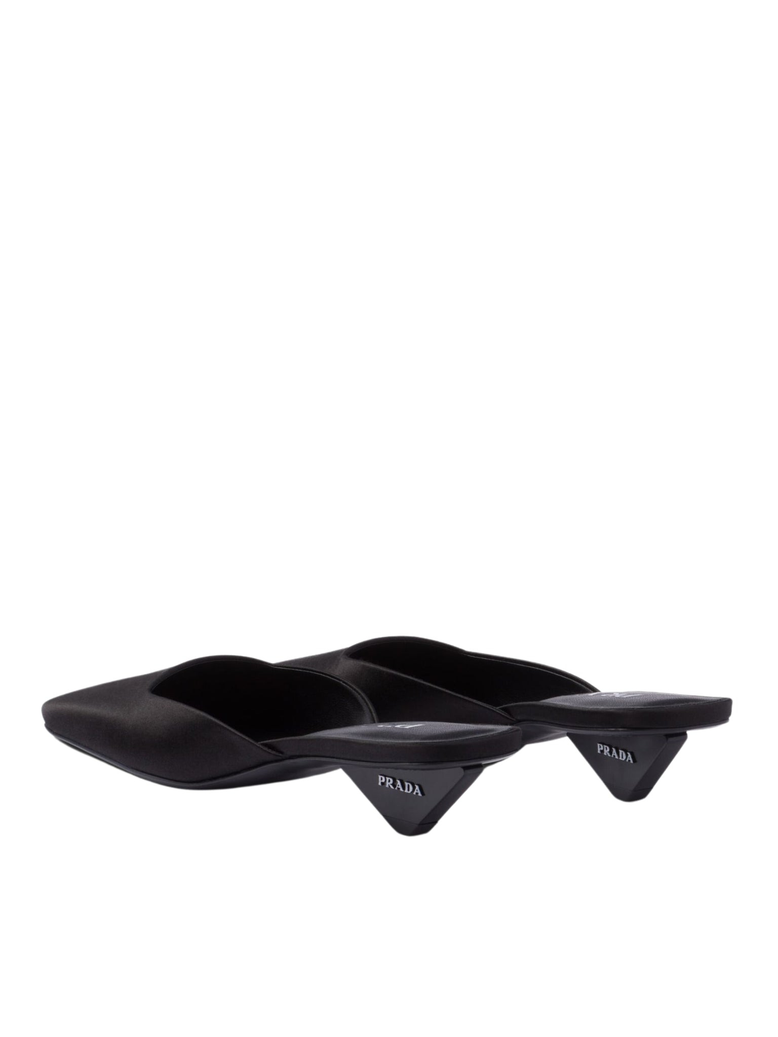 Black Satin Mules Loafers - 6